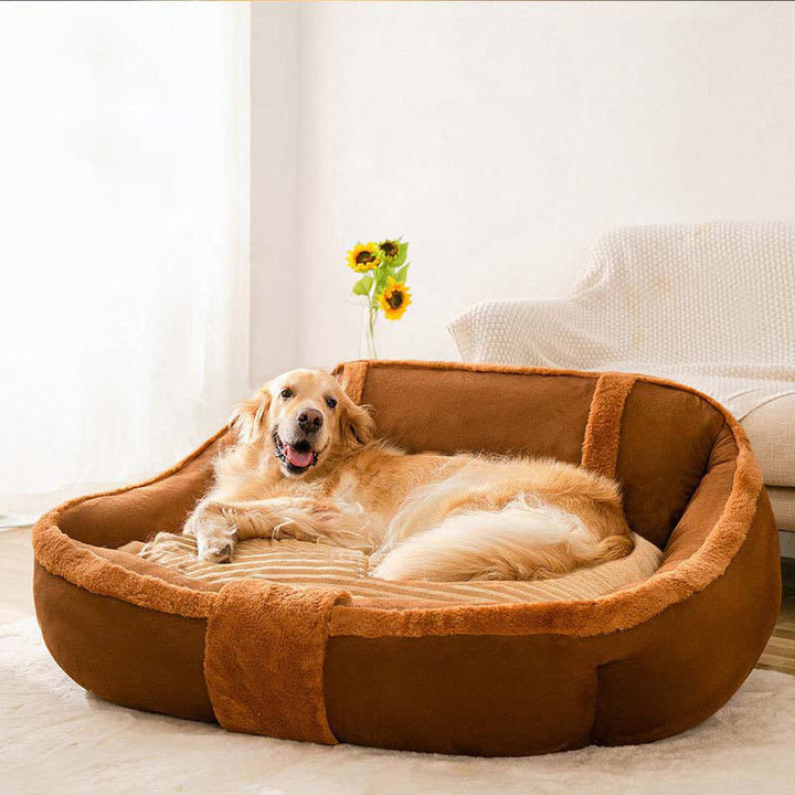 Warm Square Snuggle Dog Bed