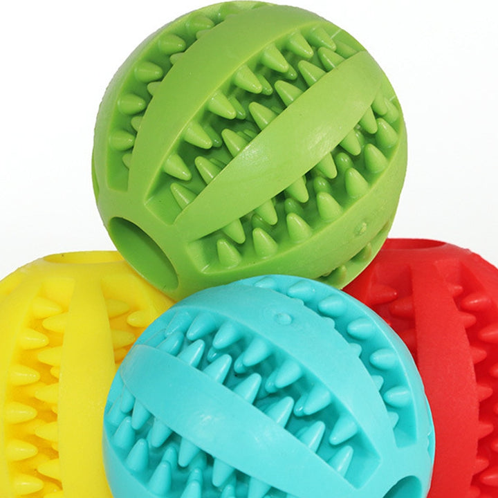 Rubber teeth Cleaning Chew Ball Treat Dispenser
