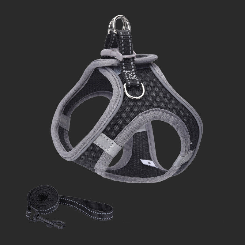 Solid Mesh Breathable Harness Set with Lead